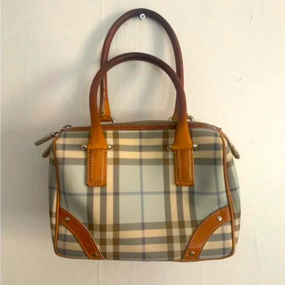 Burberry 🩵 Blue Nova Check Boston Speedy Bag RM550 Authentic 💯 - Picture 2 of 4